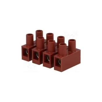 svorka Svorkovnice šroubová svorka 4mm2 400V póly 4 svorky 8 hnědá