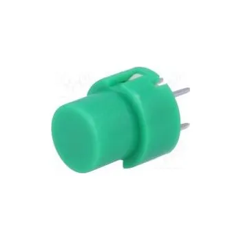 Síťový prvek Switch keypad Pos 2 SPST-NO 0.01A/32VDC green THT 1.3N round