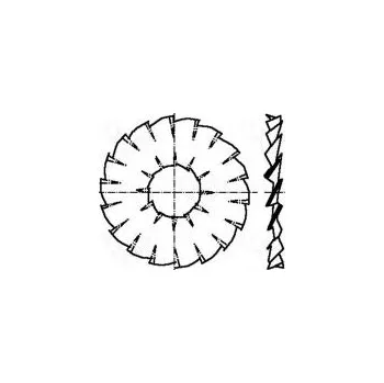 Matice Podložka s vnitřním zoubkováním,s vnějším zoubkováním M4