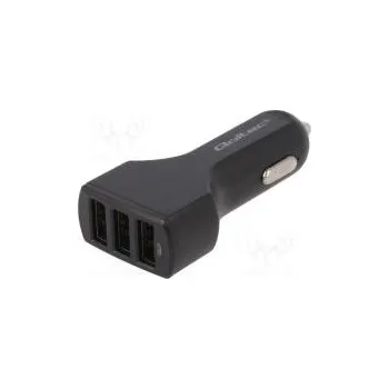Automobilový napájecí zdroj USB A zásuvka x3 5V/4,8A černá
