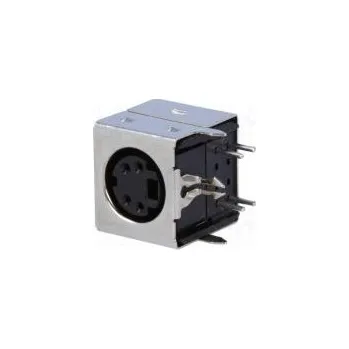 Elektroinstalační materiál Zásuvka DIN mini zásuvka PIN 4 THT úhlové 90°