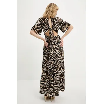 Dámské šaty Šaty Answear.LAB 63811.FLK hnědá 88X, vel. M