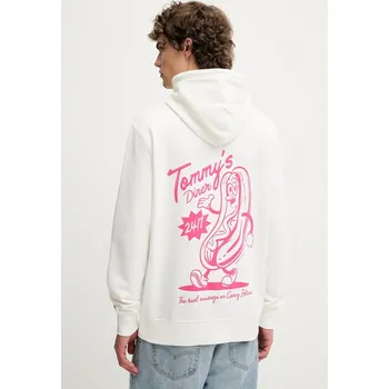 Dámská mikina Bavlněná mikina Tommy Jeans DM0DM21798 bílá 00X, vel. L