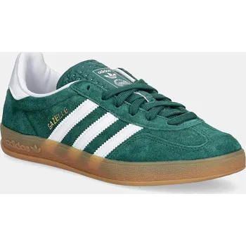 Pánská obuv Dětské semišové tenisky adidas Originals GAZELLE INDOOR zelená barva, JS3800 77X, EUR 38
