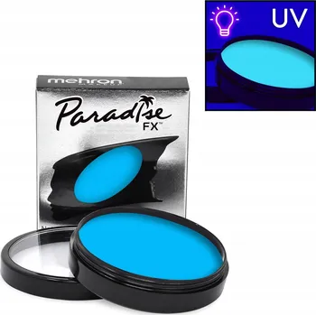 Přípravek na tvář Mehron Makeup Paradise Makeup AQ Barva na obličej a tělo - Neonově modrá, 40 g (1,4 oz)