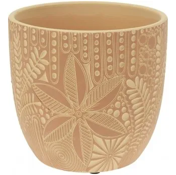 Květináč Keramický květináč Henry oranžový květ