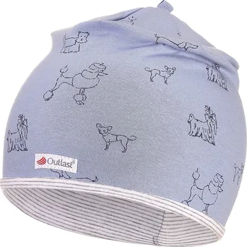 Módní doplněk Čepice podšitá Outlast® - modrá pes/pruh bílošedý melír - Velikost 4