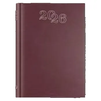 Diář Kalendarz 2026 A5 dzienny standard bordowy