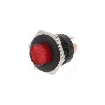 vypínač Switch push-button Pos 2 SPST 10A/14VDC OFF-ON IP40 red
