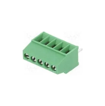 Elektrický konektor Svorkovnice do plošného spoje úhlové 90° 2,54mm póly 5 10A