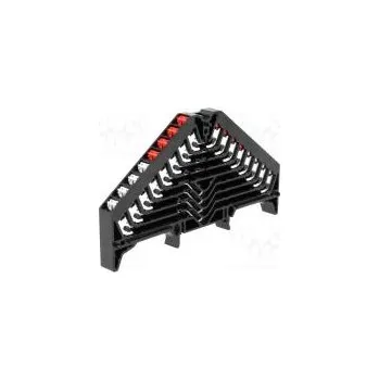 Svorka na lištu 1,5mm2 póly 8 svorky 32 černá polykarbonát