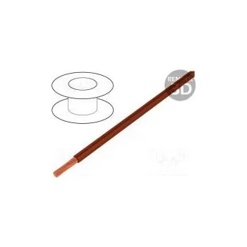 elektrický kabel Vodič Silivolt®-E licna 1x0,15mm2 silikon hnědá 150V 100m