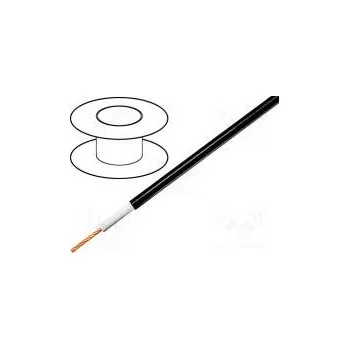 elektrický kabel Vodič licna OFC 1x1mm2 PVC černá 49V -15÷70°C 100m Třída 6