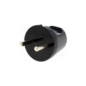 Elektrická zásuvka Konektor napájecí AC vidlice zástrčka 2P 230VAC 16A černá