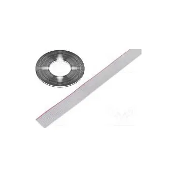 elektrický kabel Vodič plochý kabel 1,27mm licna Cu 10x28AWG PVC šedá 30,5m