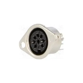 Elektrická zásuvka Zásuvka DIN zásuvka PIN 8 přímý límec (2 otvory),do panelu