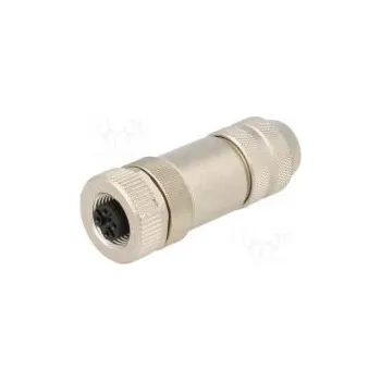 Elektrická zásuvka Zástrčka M12 PIN 5 zásuvka kód B-Profibus na kabel IP67 4A