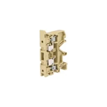 Svorka na lištu 4mm2 póly 1 svorky 2 béžová šroubová svorka