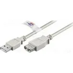 Kabel USB 2.0 USB A zásuvka, USB A vidlice 3m šedá 480Mbps