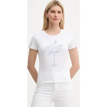 Pánské tričko Bavlněné tričko Guess TINI W5YI31.K9RM1 bílá 00X, vel. M