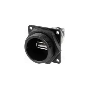 Elektrická zásuvka Zásuvka adaptér USB A zásuvka-zepředu,USB B zásuvka-zezadu