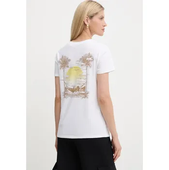 Pánská móda Bavlněné tričko Guess W5YI35.K9RM1 bílá 00X, vel. M