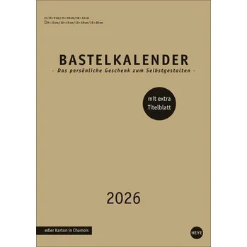 Premium-Bastelkalender gold A4 2026 - Heye