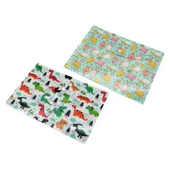 Set školních potřeb Plastová složka A4, uzavíratelná na druk