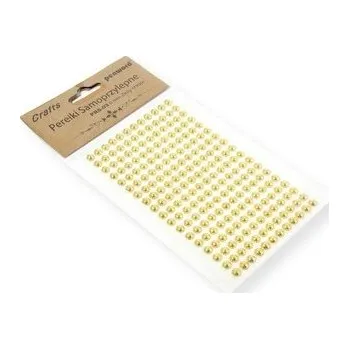 Set školních potřeb Perełki samoprzylepne złoty chrom 6mm