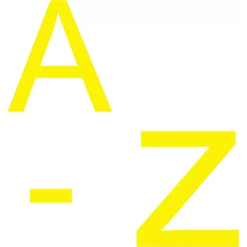 Kancelář Skladová podlahová značka - A - Z, 16 cm, 40 ks, žlutá