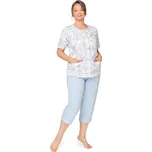Seniorské dámské pyžamo Martel Marie 200 - bavlna Světle modrá M