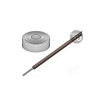 elektrický kabel Vodič SiFF lanko Cu 0,5mm2 silikon hnědá -60÷180°C 500V