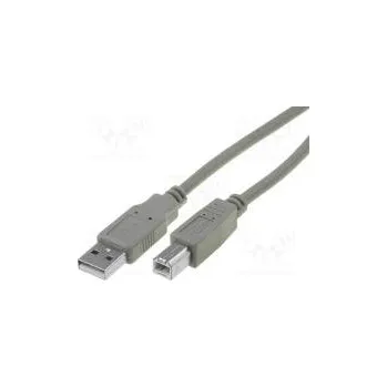 Datový kabel Kabel USB 2.0 USB A vidlice, USB B vidlice niklovaný 5m šedá