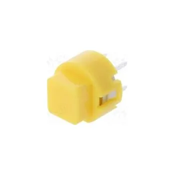Switch Switch keypad Pos 2 SPST-NO 0.01A/32VDC yellow THT 1.3N D6