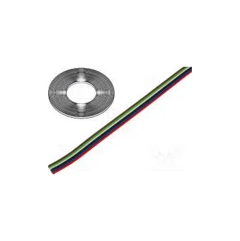 elektrický kabel Vodič plochý kabel licna Cu 6x0,22mm2 PVC 150V 50m