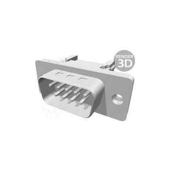 Elektrická zásuvka D-Sub PIN 9 zástrčka vidlice IDC na plochý kabel UNC4-40