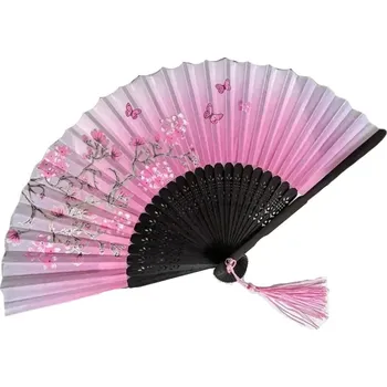 Karnevalový doplněk Gaira® Vějíř V8040, Barva tmavě růžová