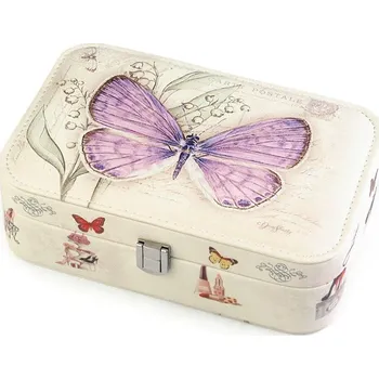 Šperkovnice Šperkovnice motýl 7x14x22 cm - 2 fialová lila