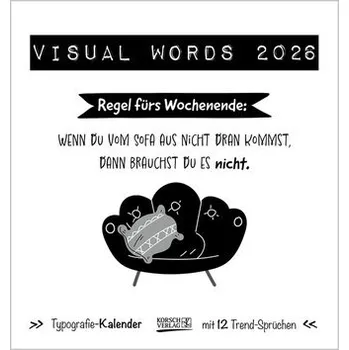 Umění Visual Words Black 2026 - Korsch Verlag