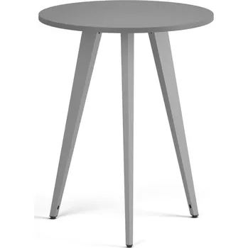 Psací stůl B2B Partner Konferenční stůl PRIMO VIBE, průměr 60 cm, šedostříbrná podnož, grafit