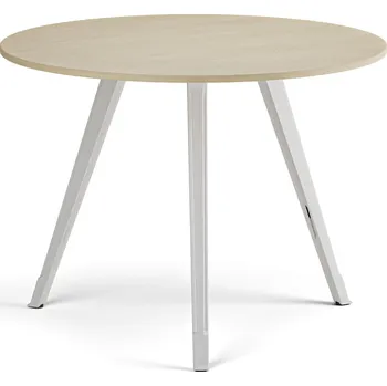 Psací stůl B2B Partner Konferenční stůl PRIMO ZEN, průměr 100 cm, bílá podnož, bříza