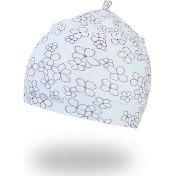 Módní doplněk Čepice tenká TISK Outlast® - sv.mentolová kytičky - Velikost 5