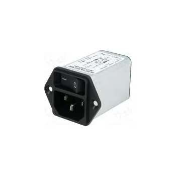 Elektrická zásuvka Konektor napájecí AC zásuvka vidlice 6A 250VAC IEC 60320