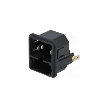 Elektrická zásuvka Konektor napájecí AC zásuvka vidlice 10A 250VAC IEC 60320