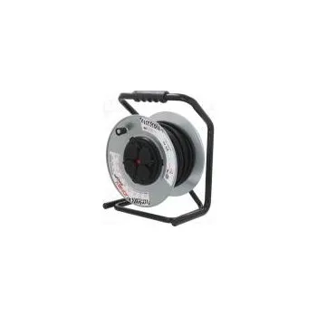 Napájecí kabel Prodlužovací síťový kabel Zásuvky 4 neoprén černá 25m 16A