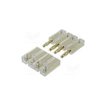 Elektrická zásuvka Konektor reproduktorový 4mm2 zlacený zástrčka/zásuvka