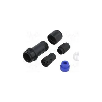 Elektrická zásuvka Konektor kulatý zástrčka zásuvka PIN 4 bez kontaktů na kabel