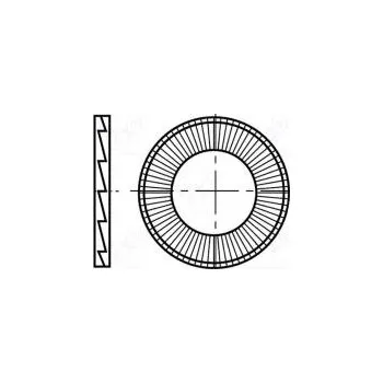Matice Podložka s vnitřním zoubkováním,s vnějším zoubkováním M4