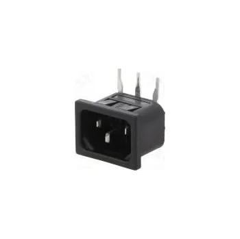 Elektrická zásuvka Konektor napájecí AC zásuvka vidlice 10A 250VAC IEC 60320