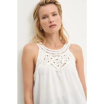 Dámská halenka Bavlněná halenka Answear.LAB dámská, bílá barva, s aplikací QX1306 00X, vel. S/M